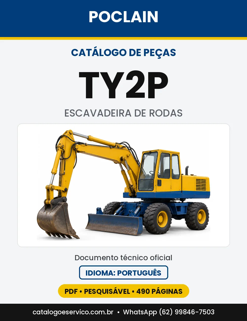 Catálogo de Peças Poclain TY2P — capa do catálogo em PDF