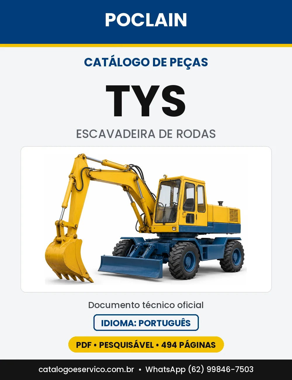 Catálogo de Peças Poclain TYS — capa do catálogo em PDF