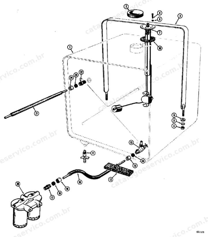 Catálogo de Peças Case W9C — vista explodida de peças, imagem 2