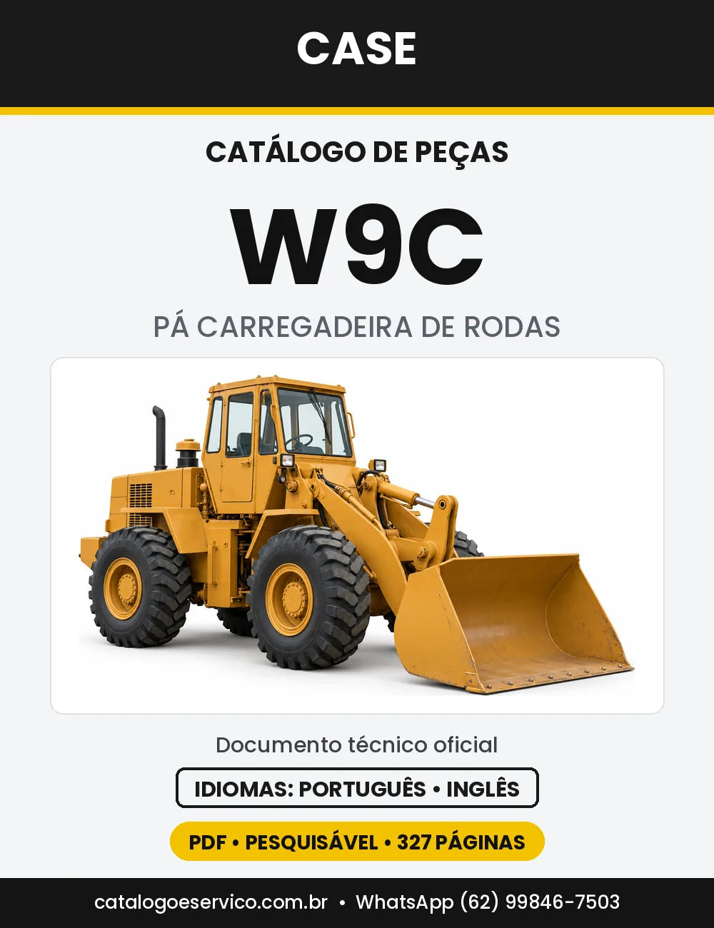 Catálogo de Peças Case W9C — capa do catálogo em PDF