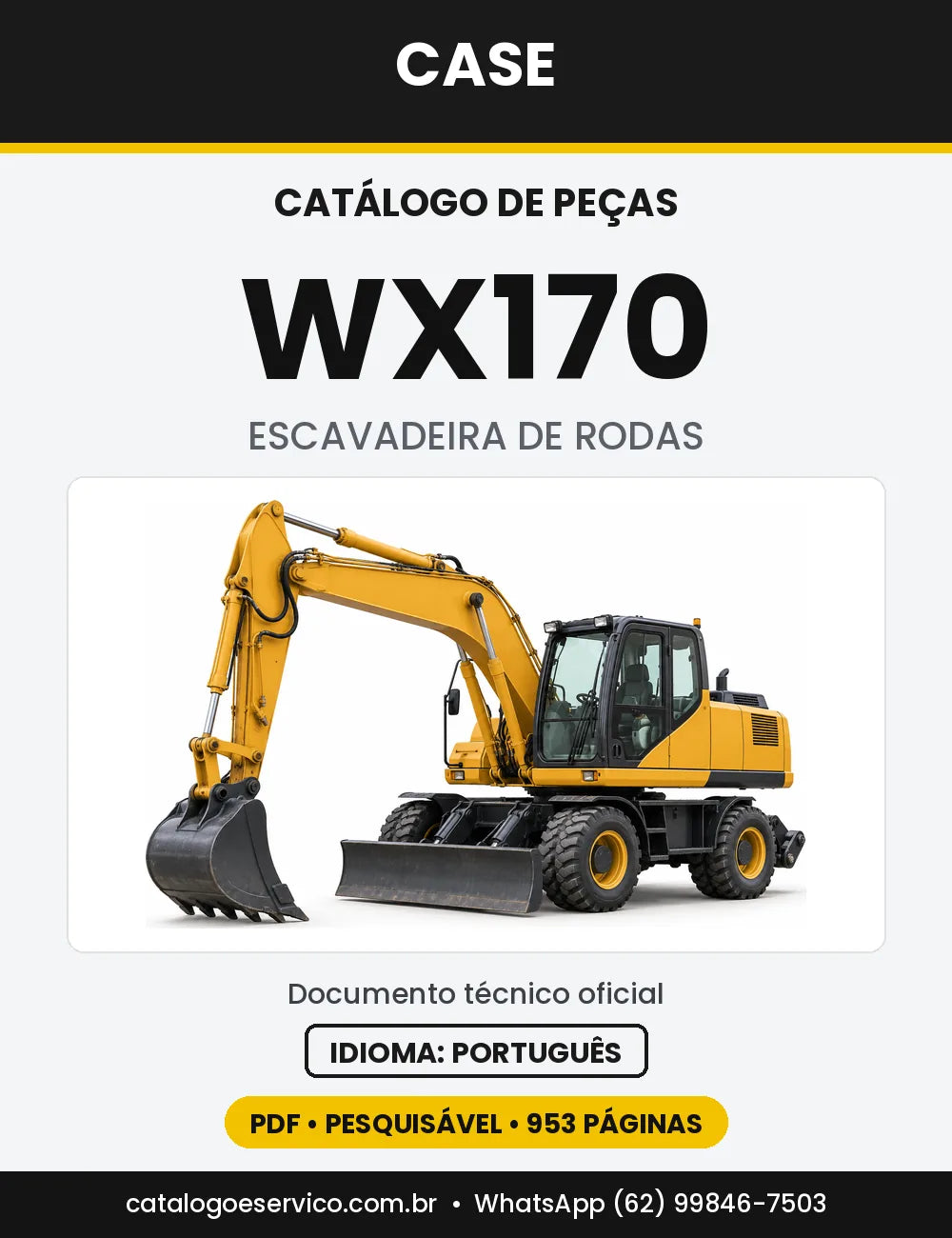 Catálogo de Peças Case WX170 — capa do catálogo em PDF