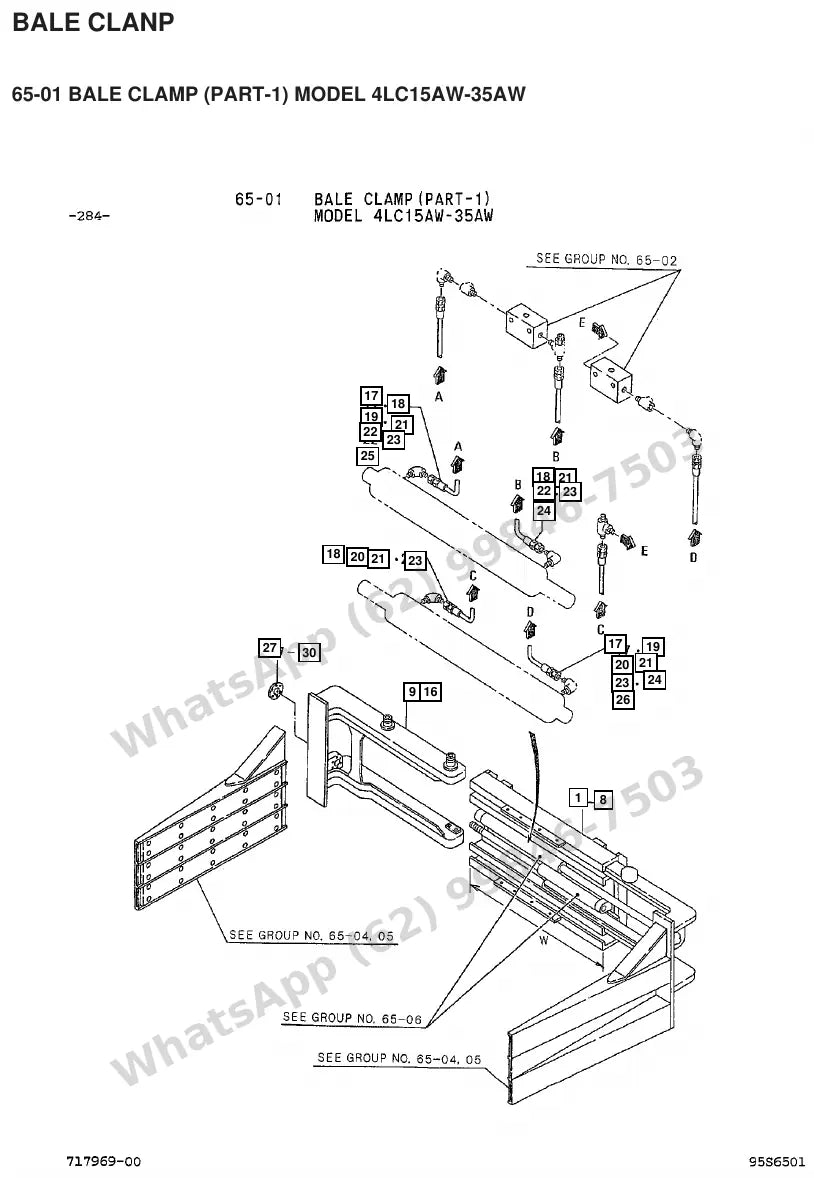 Vista explodida de peças do Catálogo Caterpillar DP20 MC – exemplo 2
