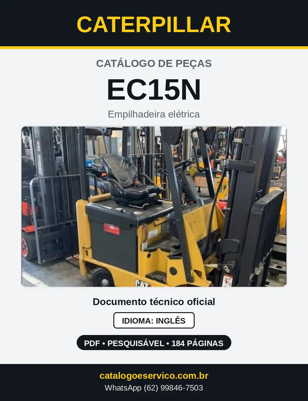 Capa do Catálogo de Peças Caterpillar EC15N em PDF