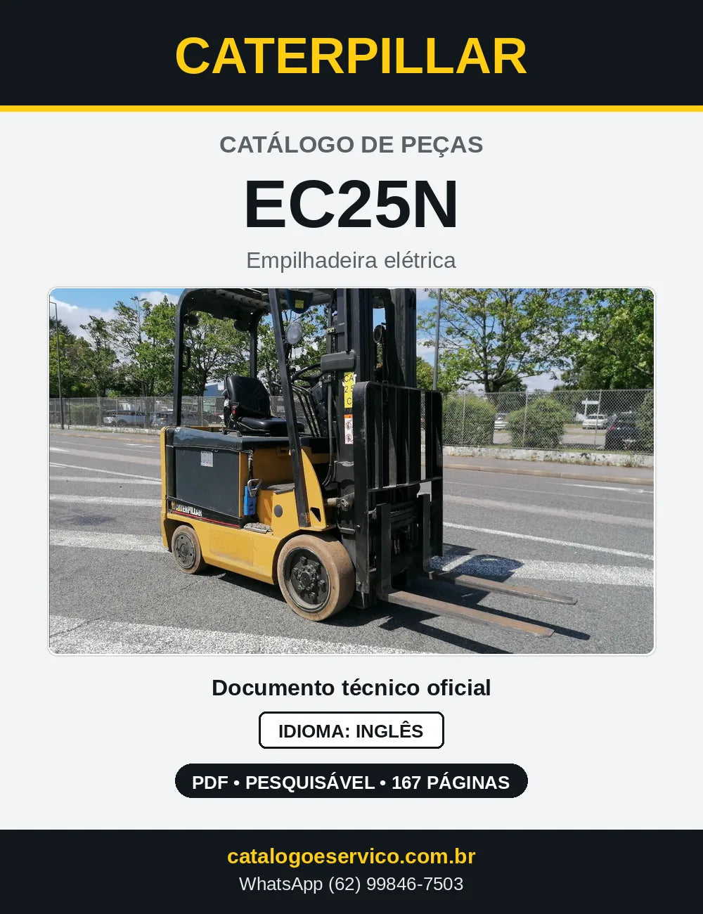 Capa do Catálogo de Peças Caterpillar EC25N em PDF
