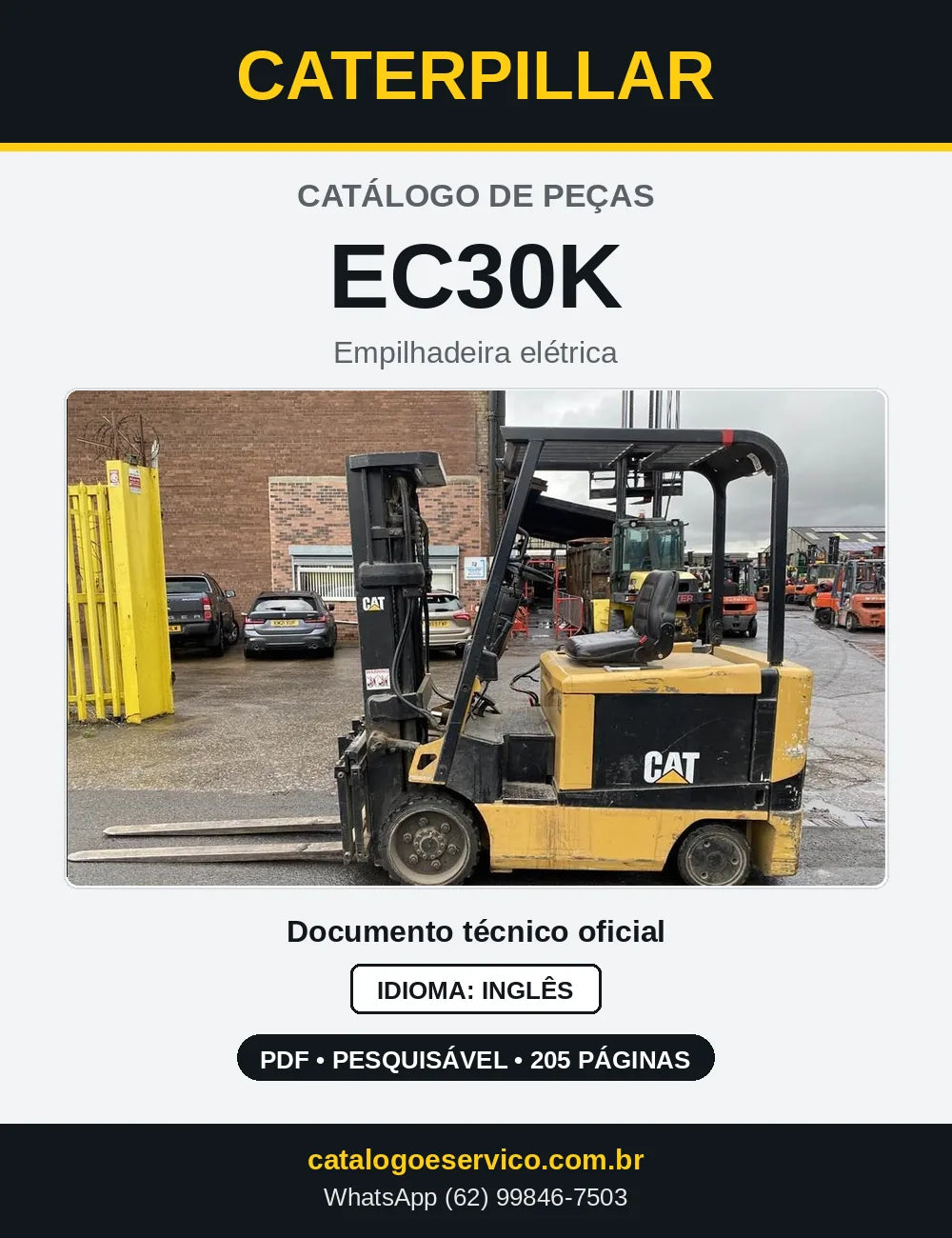 Capa do Catálogo de Peças Caterpillar EC30K em PDF
