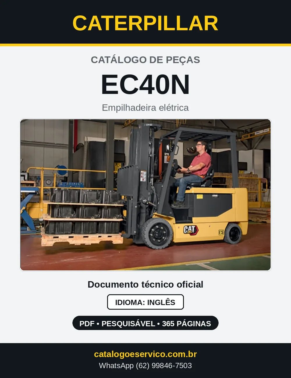 Capa do Catálogo de Peças Caterpillar EC40N em PDF