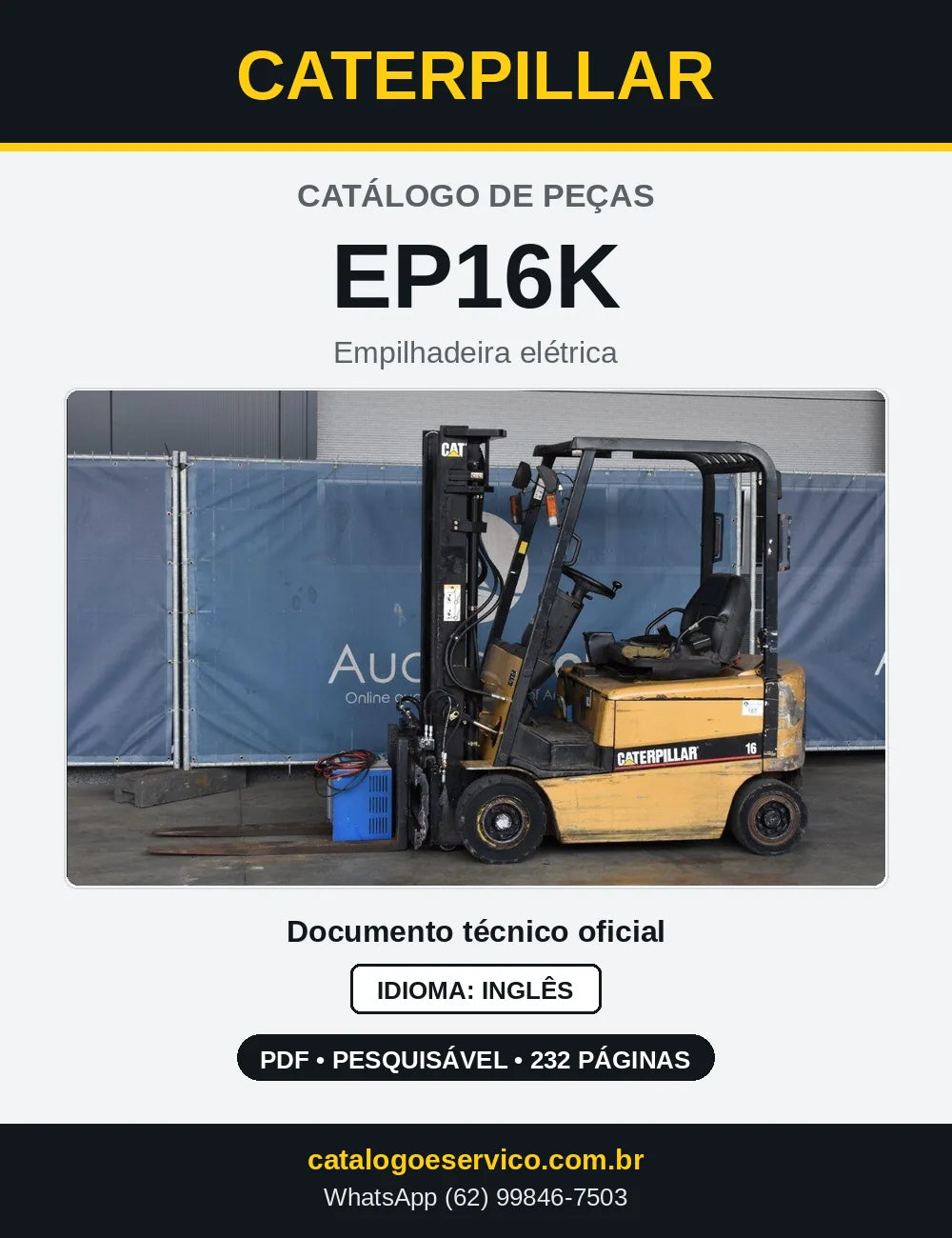 Capa do Catálogo de Peças Caterpillar EP16K em PDF