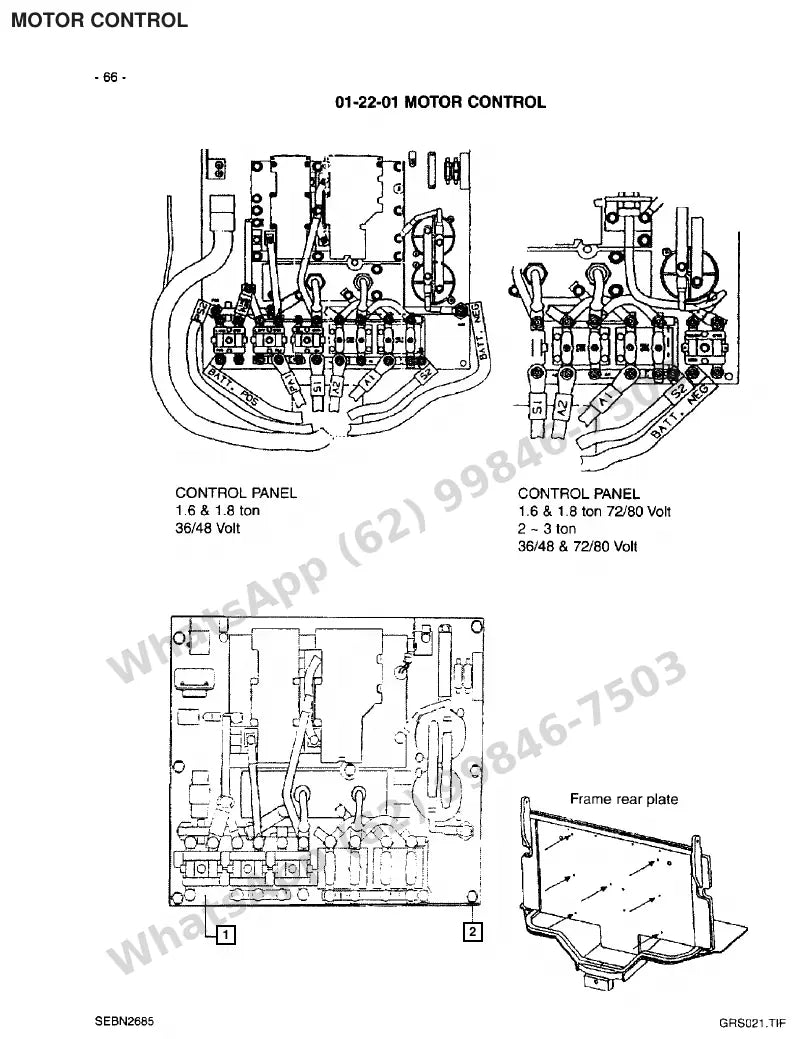 Vista explodida de peças do Catálogo Caterpillar EP30 36/48V MCII – exemplo 1
