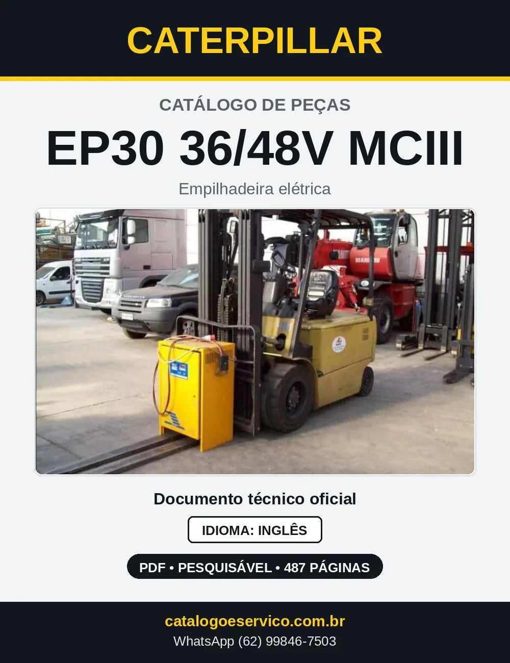 Capa do Catálogo de Peças Caterpillar EP30 36/48V MCIII em PDF