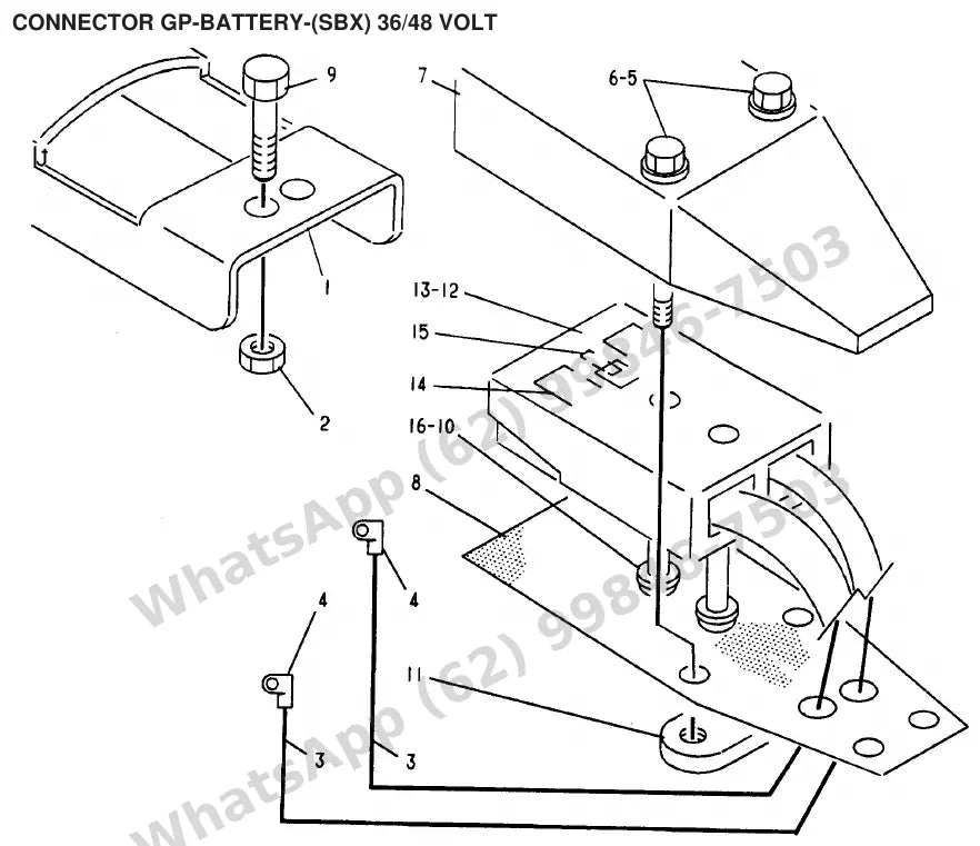 Vista explodida de peças do Catálogo Caterpillar F40D SA – exemplo 1
