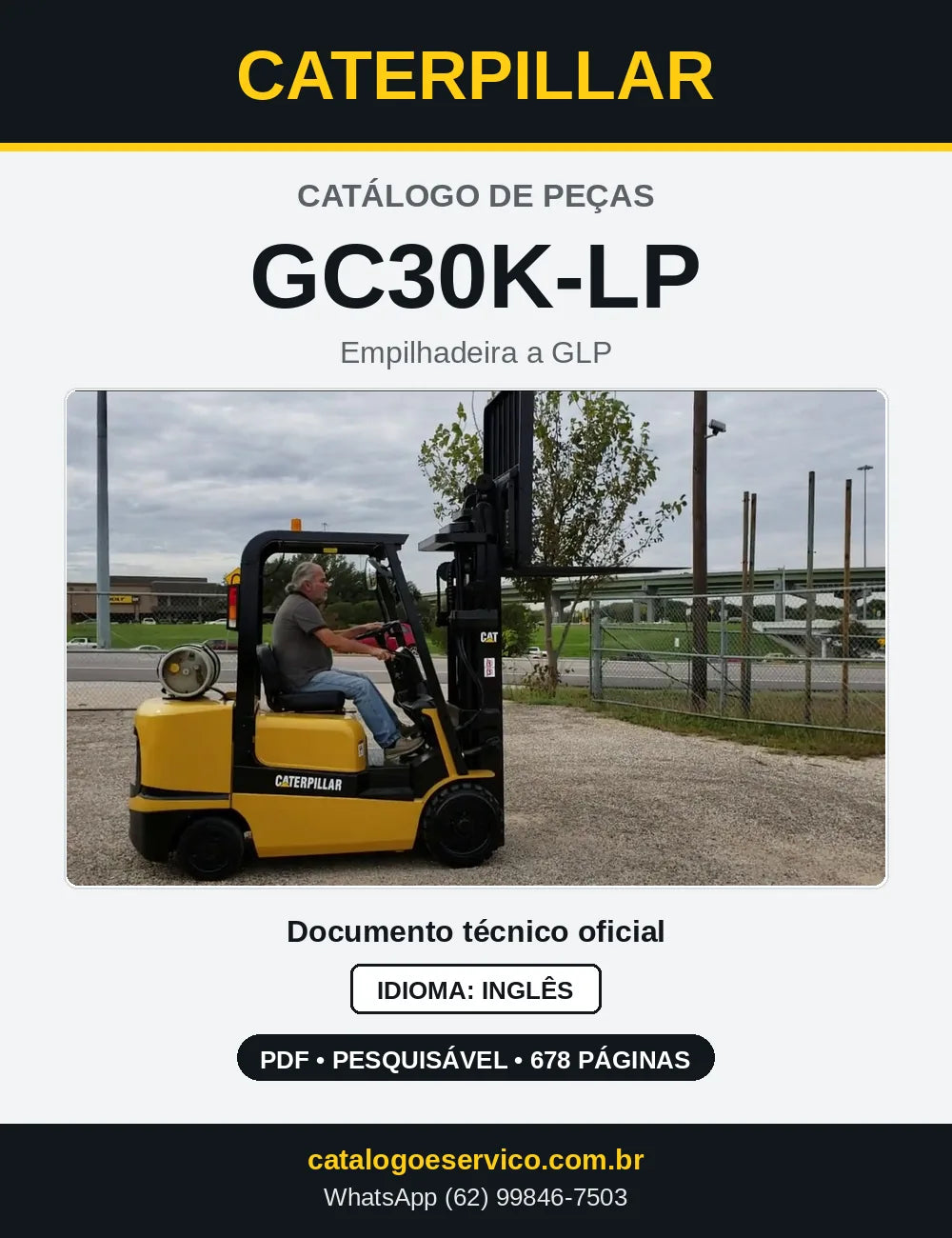 Capa do Catálogo de Peças Caterpillar GC30K-LP em PDF