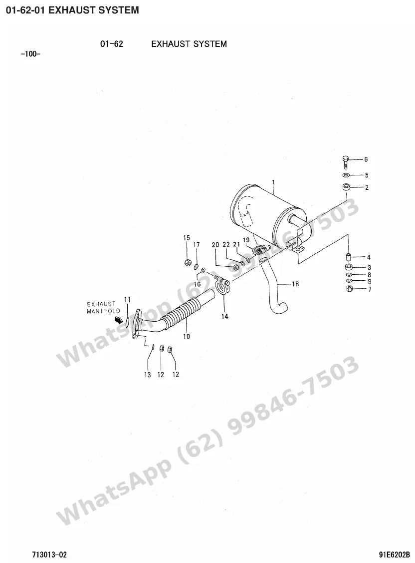 Vista explodida de peças do Catálogo Caterpillar GP18K MC – exemplo 1