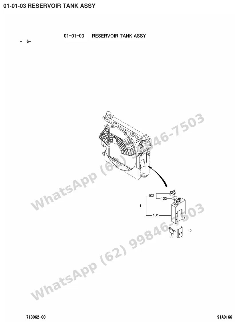 Vista explodida de peças do Catálogo Caterpillar GP25HN – exemplo 1