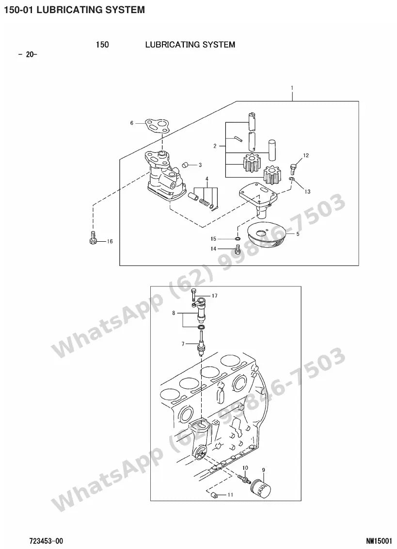 Vista explodida de peças do Catálogo Caterpillar GP25HN – exemplo 4