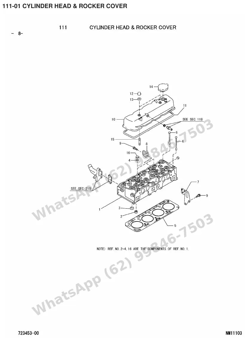 Vista explodida de peças do Catálogo Caterpillar GP25N – exemplo 3