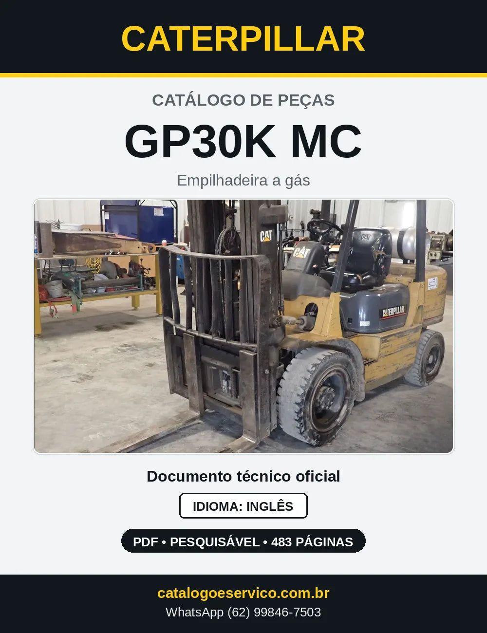 Capa do Catálogo de Peças Caterpillar GP30K MC em PDF