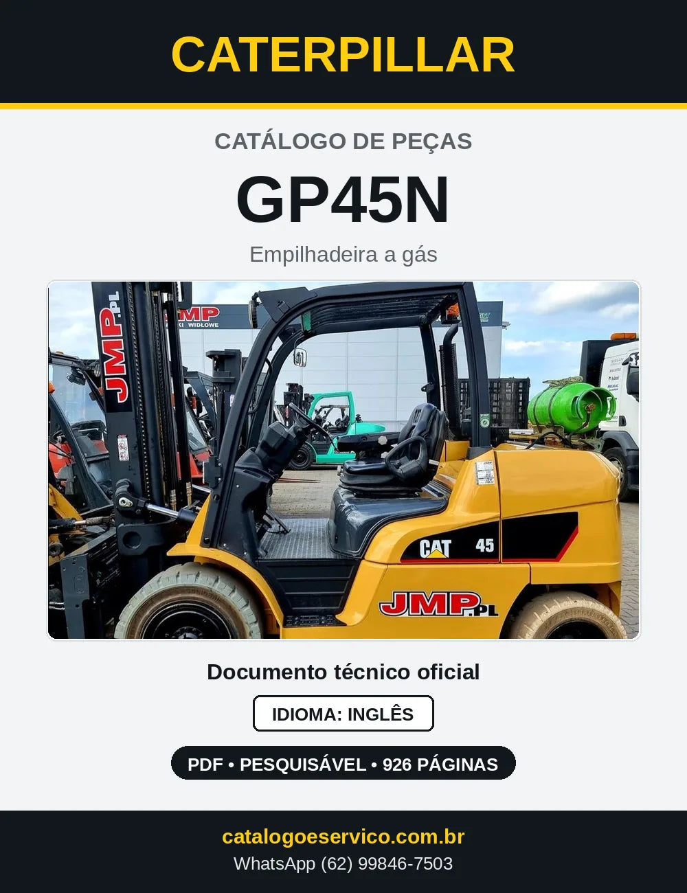 Capa do Catálogo de Peças Caterpillar GP45N em PDF