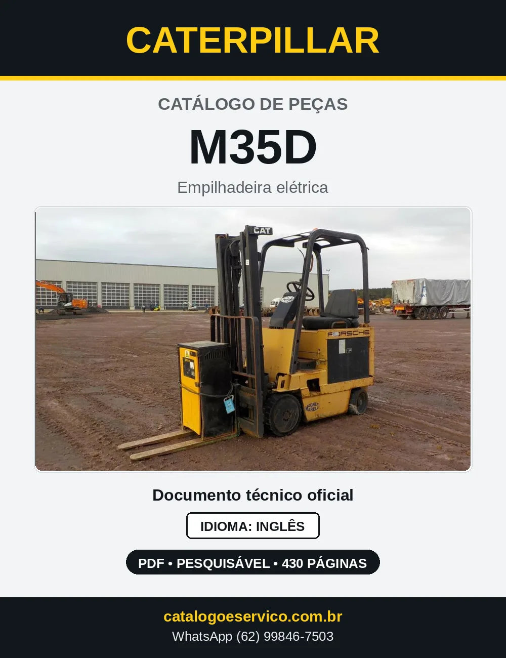 Capa do Catálogo de Peças Caterpillar M35D em PDF