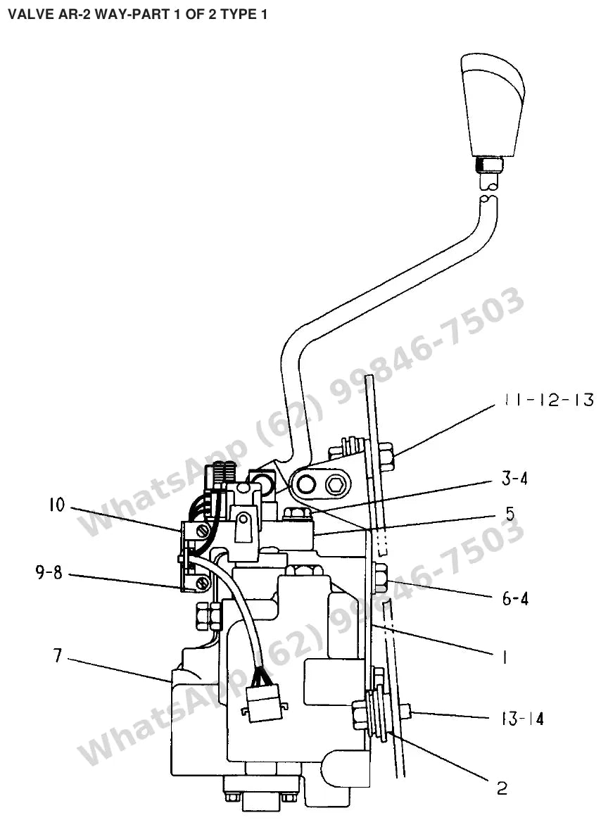 Vista explodida de peças do Catálogo Caterpillar M40D – exemplo 3