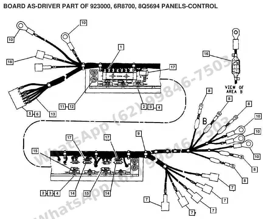 Vista explodida de peças do Catálogo Caterpillar M40D P – exemplo 1