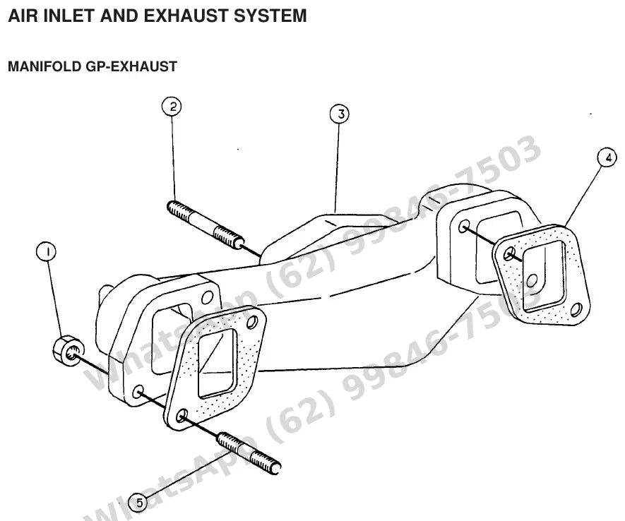 Vista explodida de peças do Catálogo Caterpillar V135C – exemplo 1