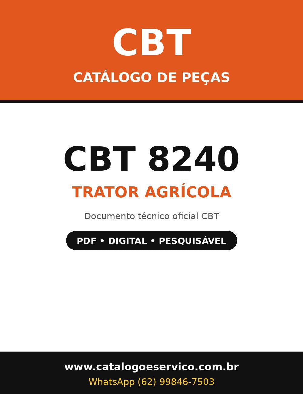Catálogo de Peças CBT 8240 - Trator
