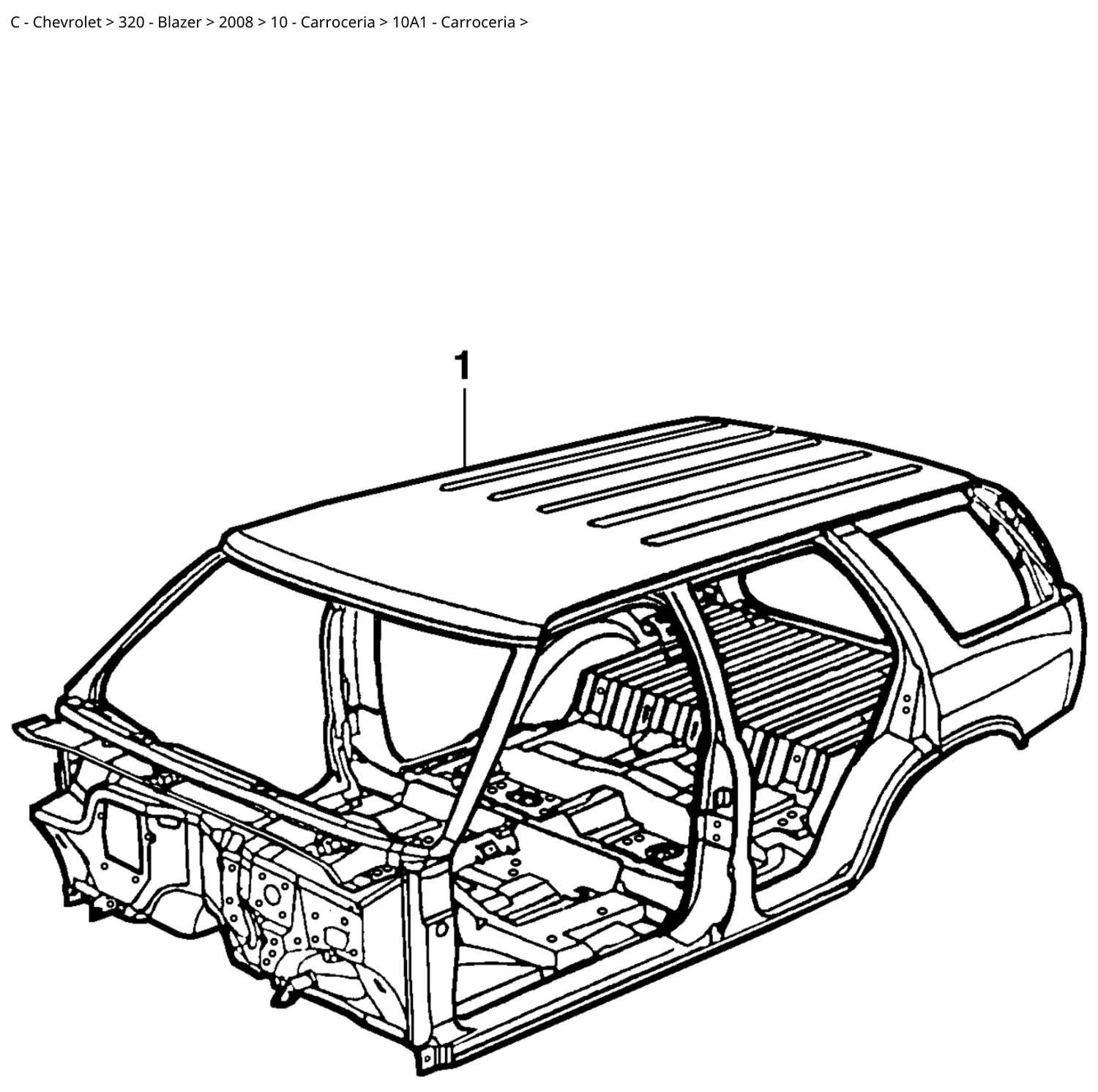 Catálogo de Peças Chevrolet Blazer 2008 (peças 1995-2011) — vista explodida 3 (pág. 460 do PDF)