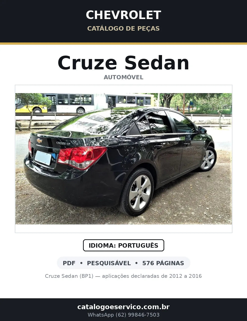 Catálogo de Peças Chevrolet Cruze Sedan 2012-2016 — capa