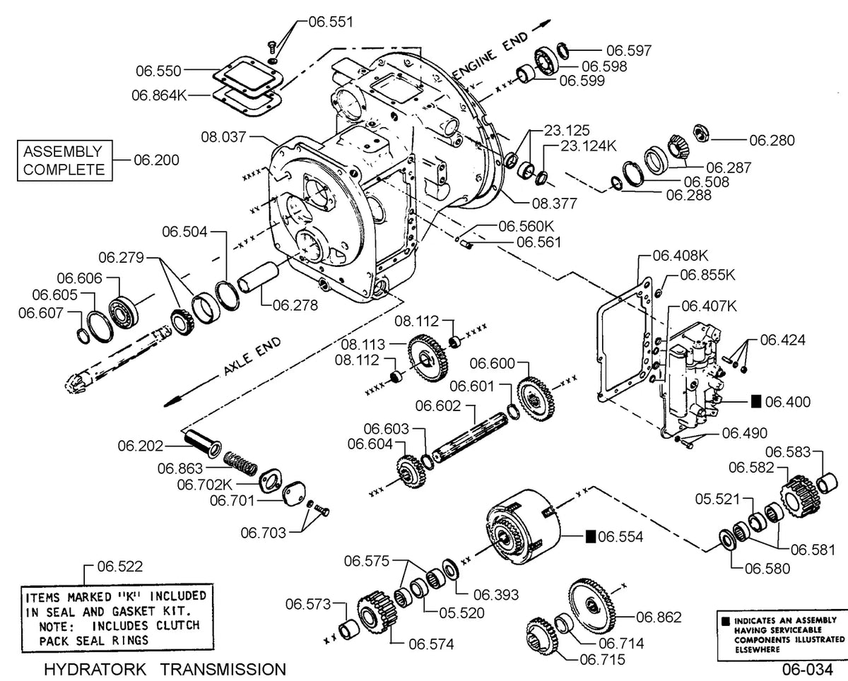 Catálogo de Peças Clark C500-30D — vista explodida 3