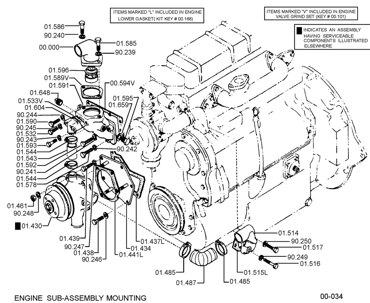 Catálogo de Peças Clark C500-60/70/80/S80/90/S100 — vista explodida 1