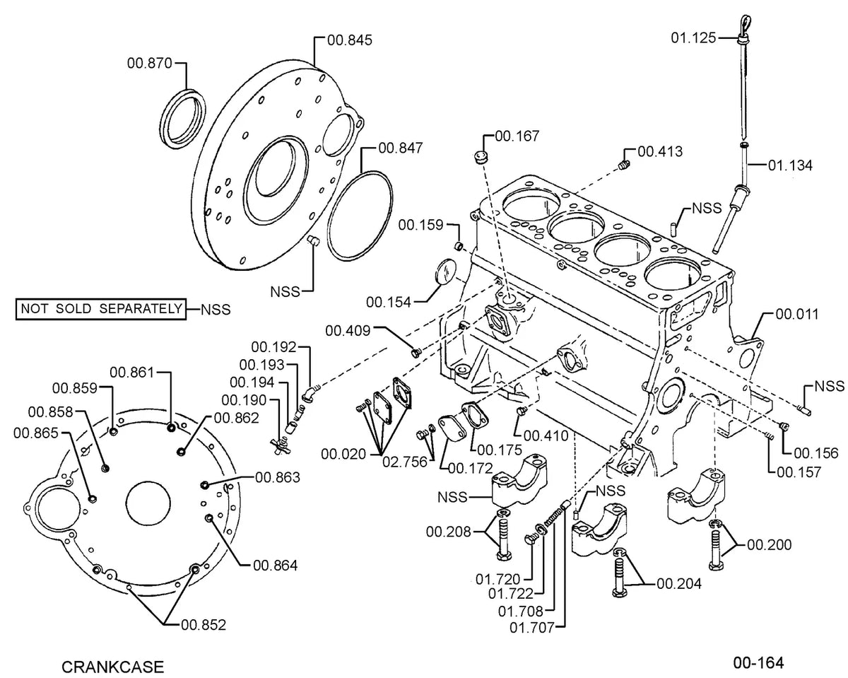 Catálogo de Peças Clark C500-H40D — vista explodida 1