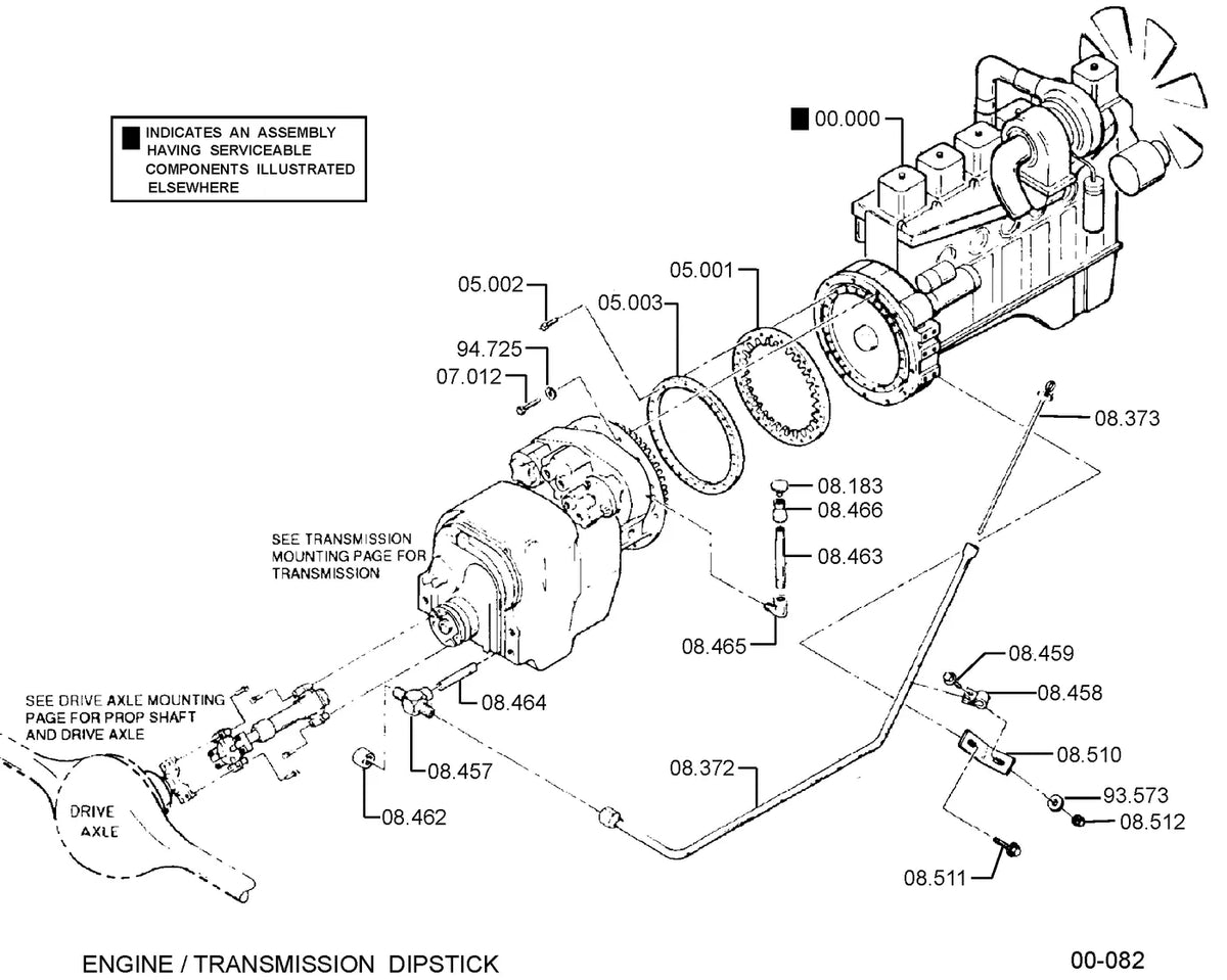 Catálogo de Peças Clark C500-Y225/Y250/Y300/Y350 — vista explodida 1