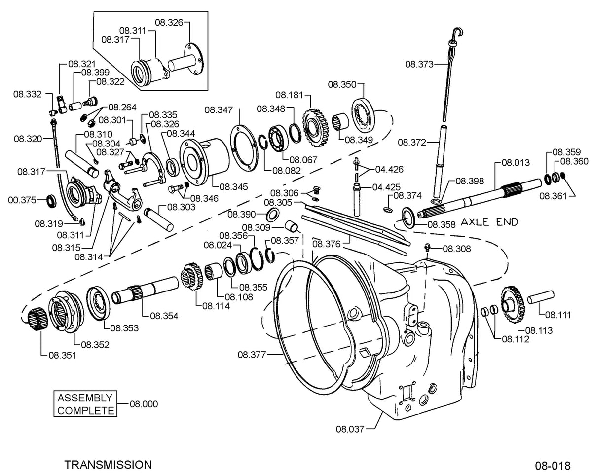 Catálogo de Peças Clark CHY100D — vista explodida 4