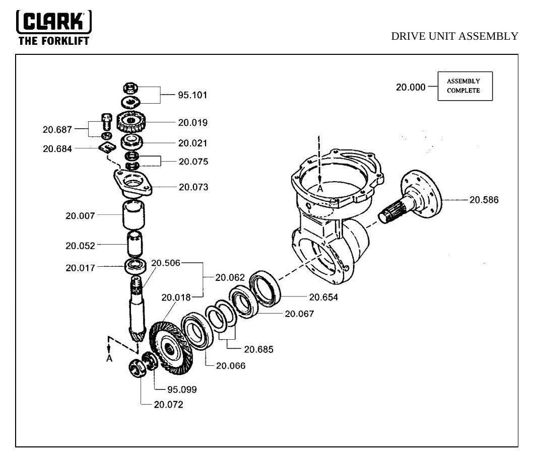 Catálogo de Peças Empilhadeira Retrátil Clark CRX 14/CRX 15/CRX 18 (Lot 9658) - página interna