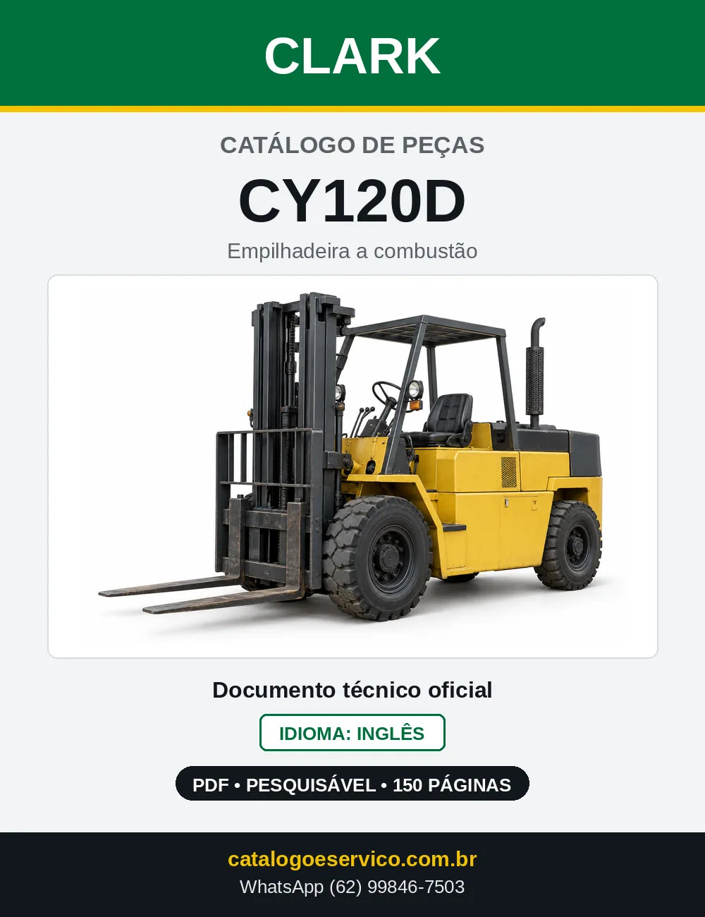 Catálogo de Peças Empilhadeira Diesel Clark CY120D (CY0120D) — capa