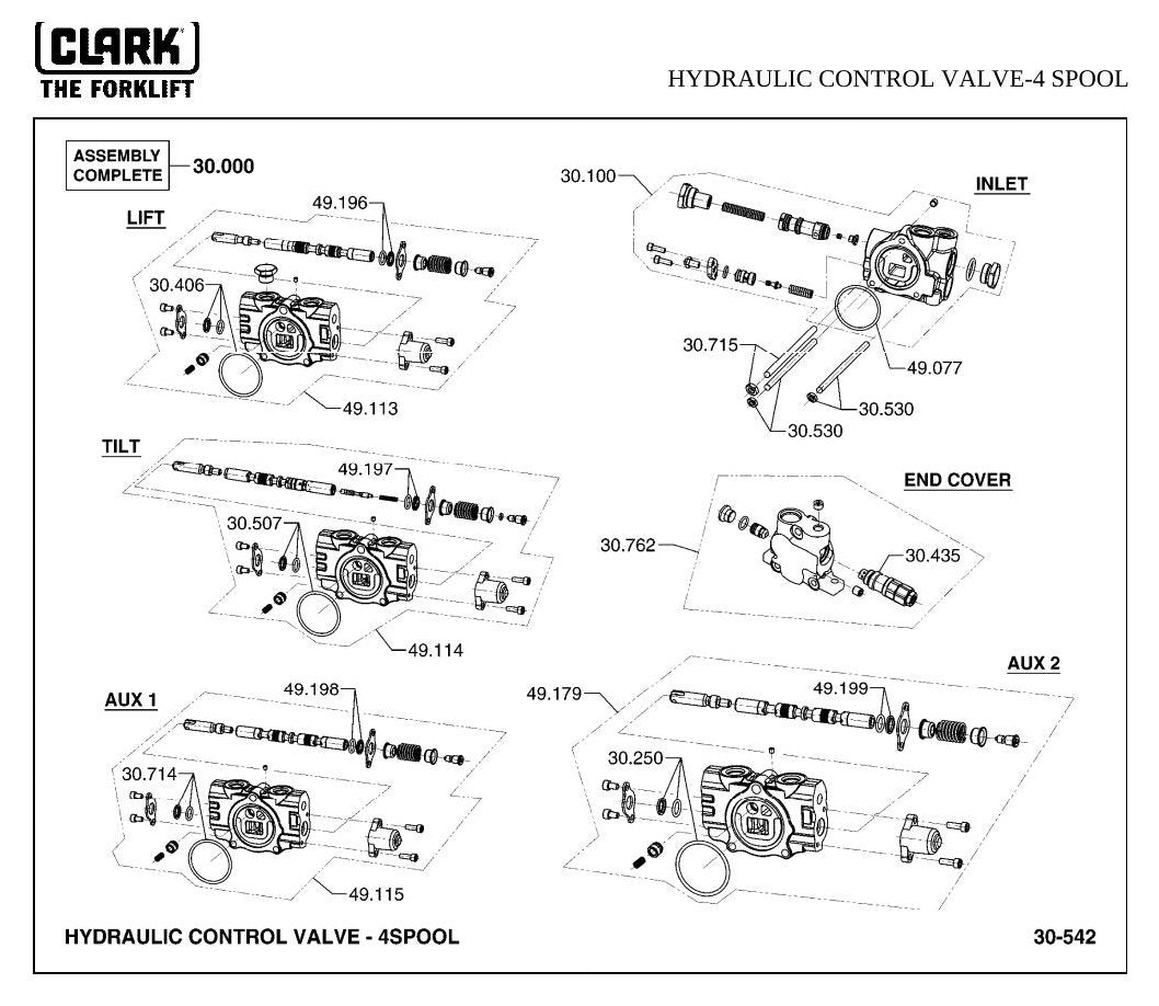 Catálogo de Peças Empilhadeira Clark EPX 16/EPX 18/EPX 20s (Lot 9818) - página interna