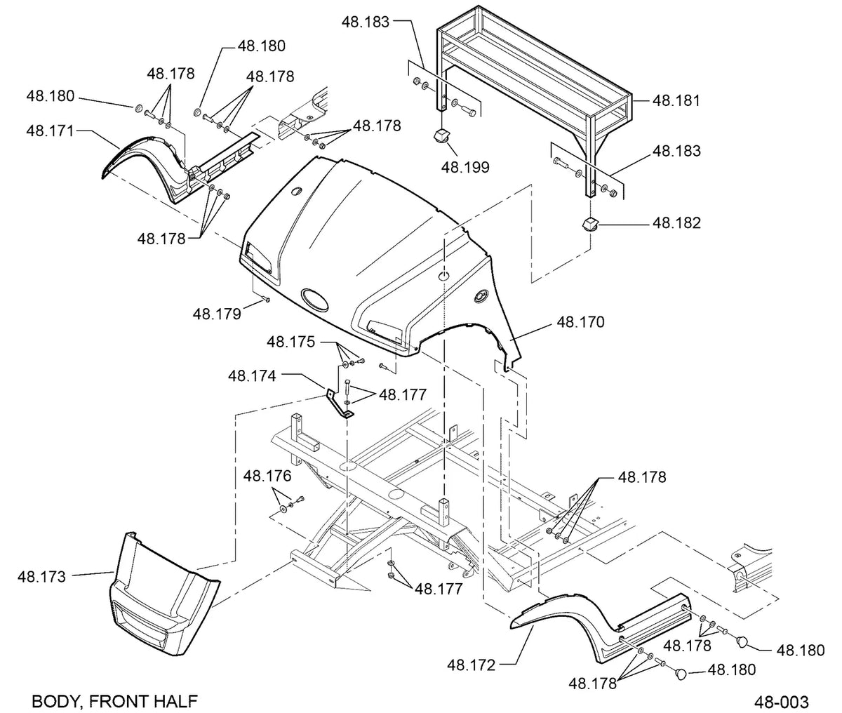 Catálogo de Peças Clark FLATBED 2+2 / FLATBED 2 — vista explodida 4