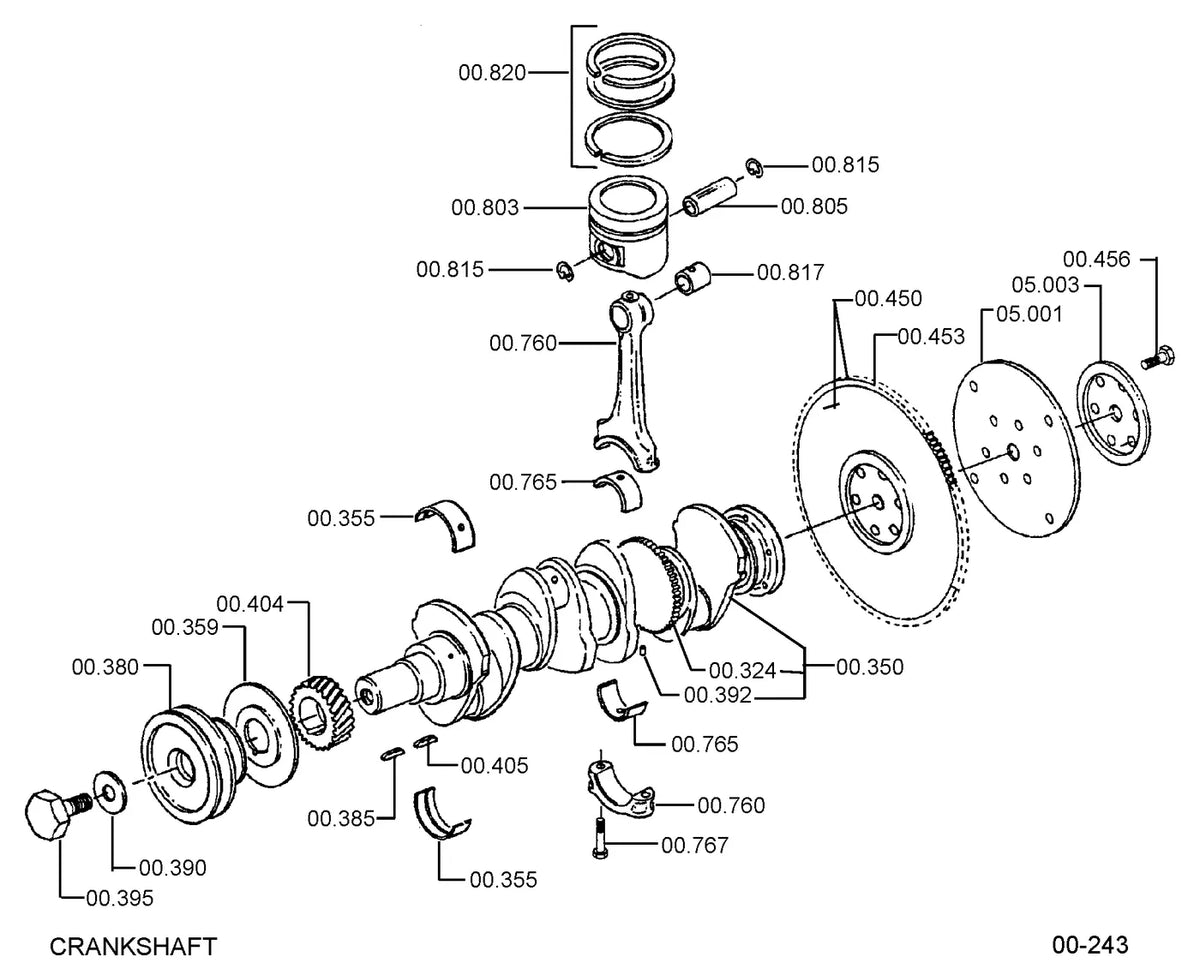Catálogo de Peças Clark GCX20/30 Continental Engine — vista explodida 3
