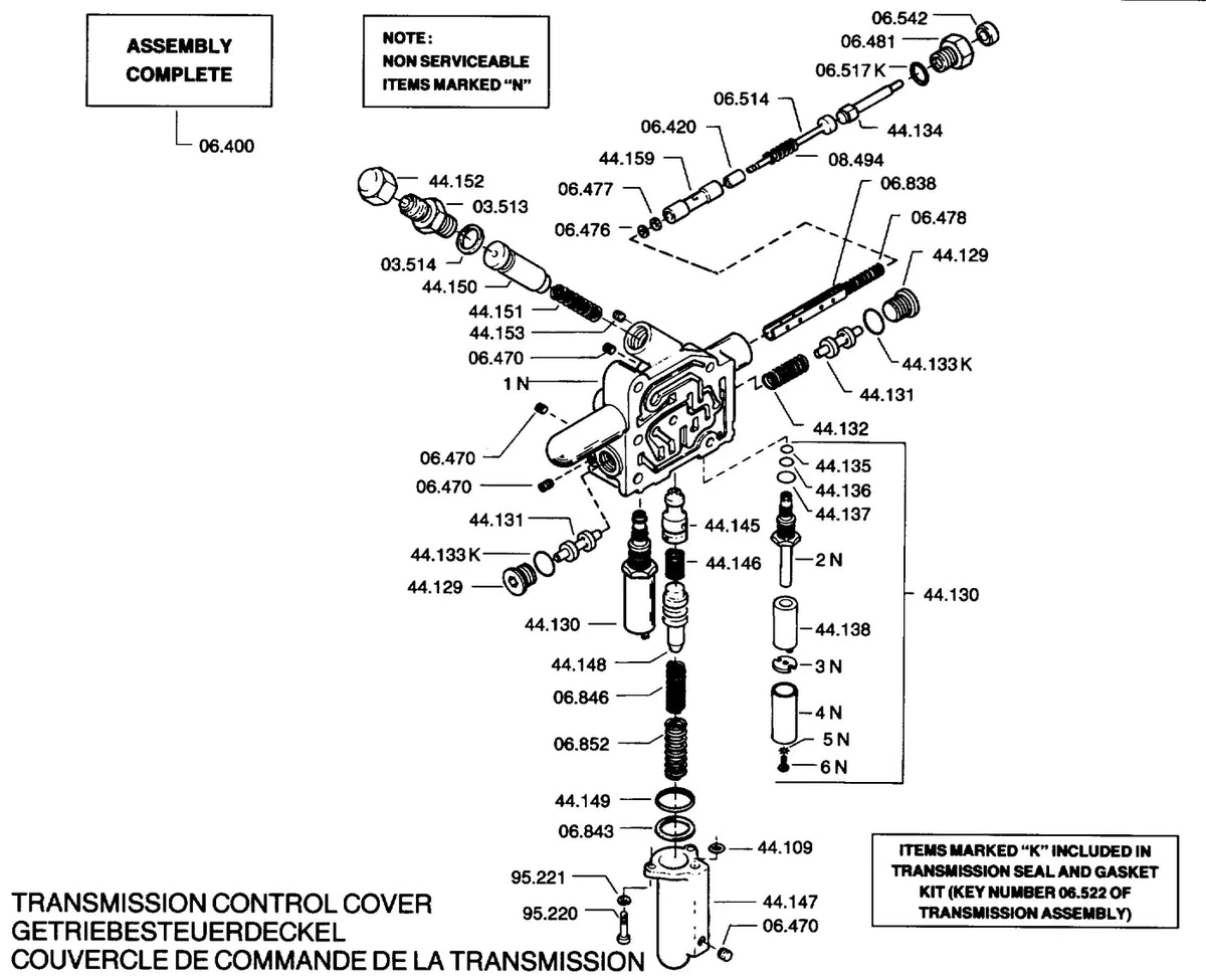 Catálogo de Peças Clark M245D — vista explodida 1