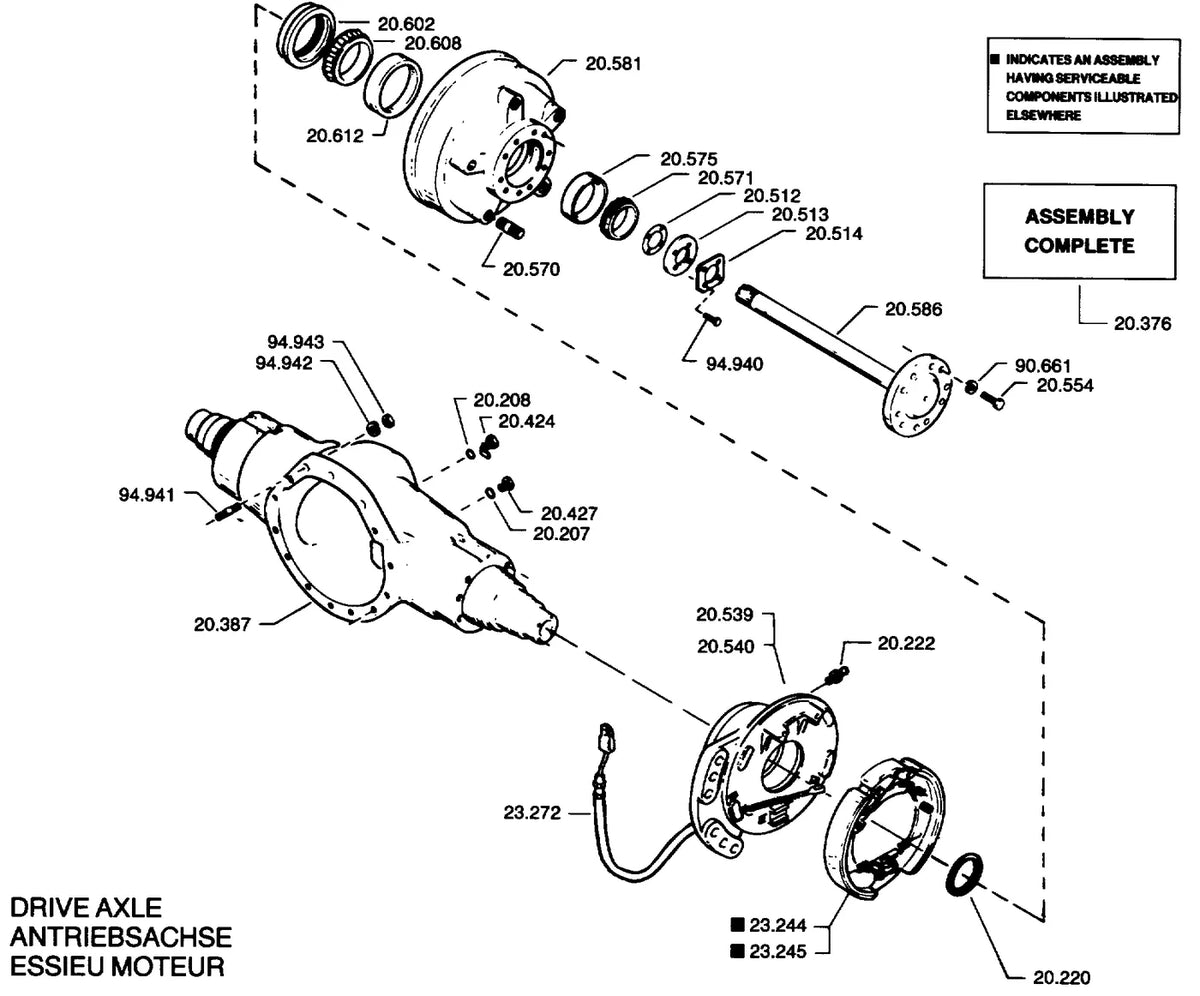 Catálogo de Peças Clark M245D — vista explodida 2