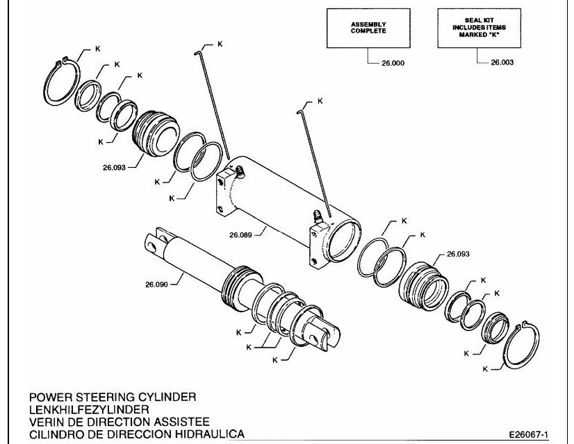Catálogo de Peças Empilhadeira Clark M265D (código de série M0265D, Lot GEF 7455) - página interna