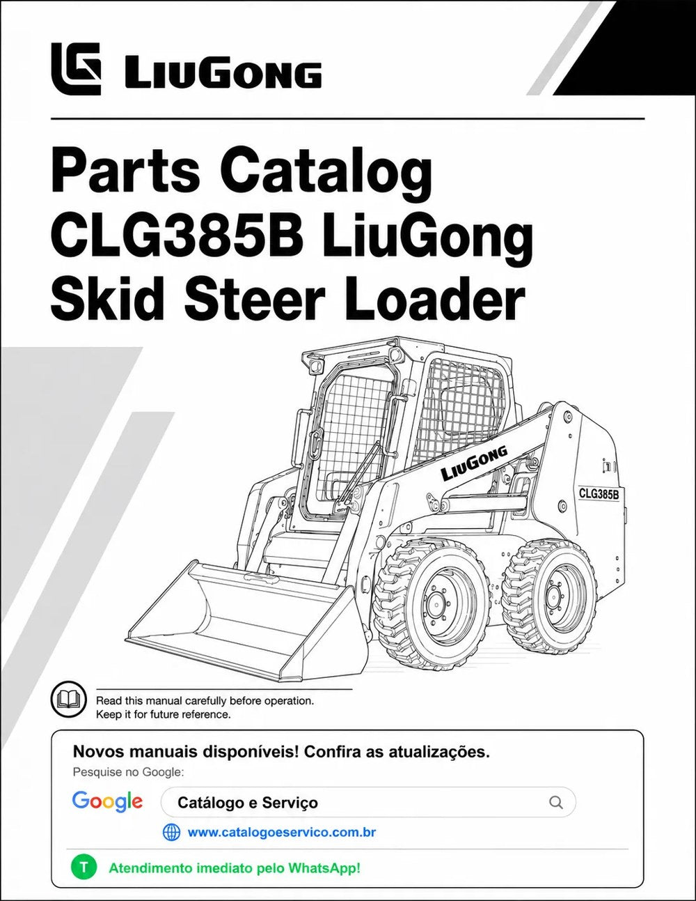 Catálogo de Peças CLG385B LiuGong Minicarregadeira