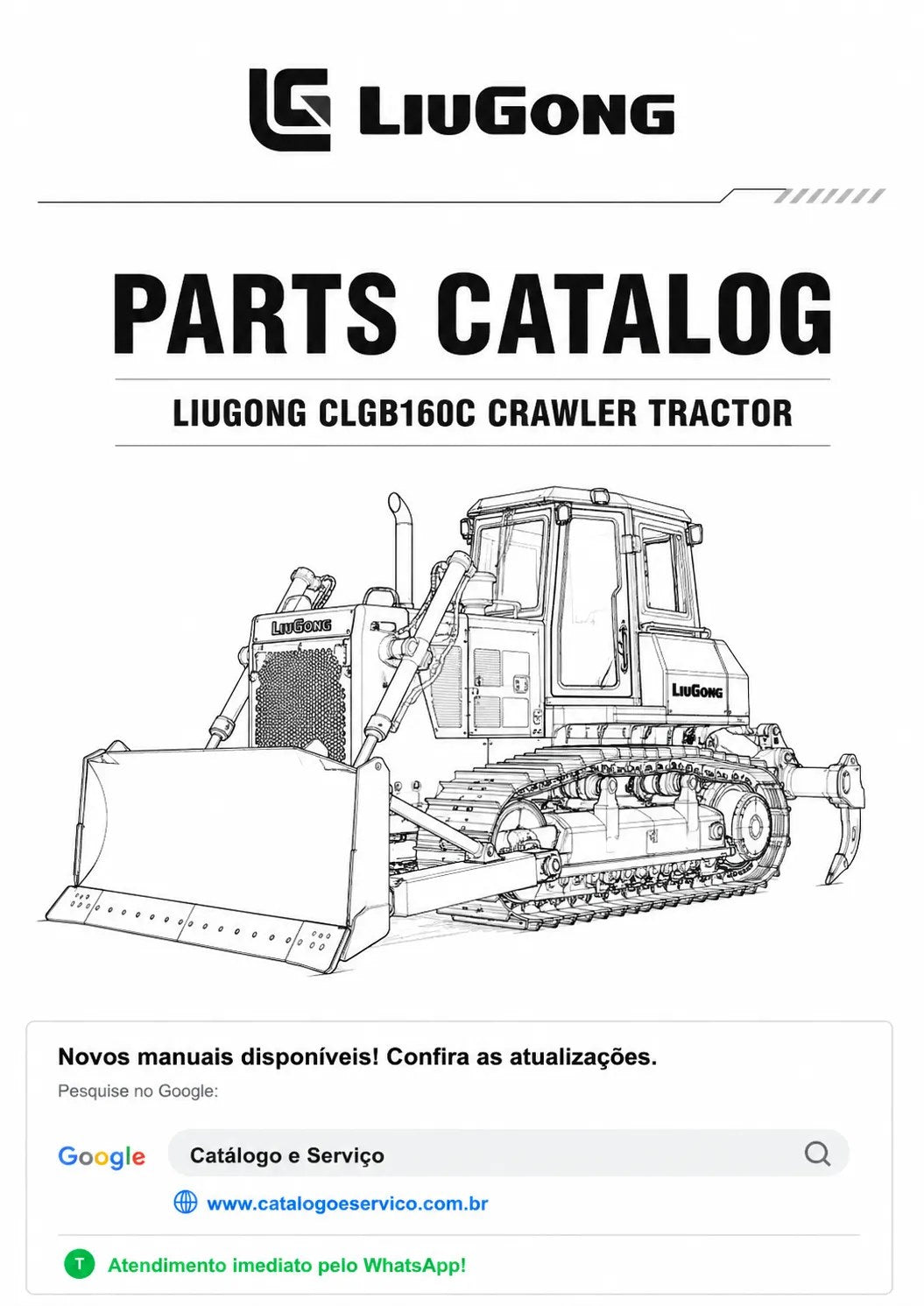 Catálogo de Peças CLGB160C LiuGong Trator de Esteiras