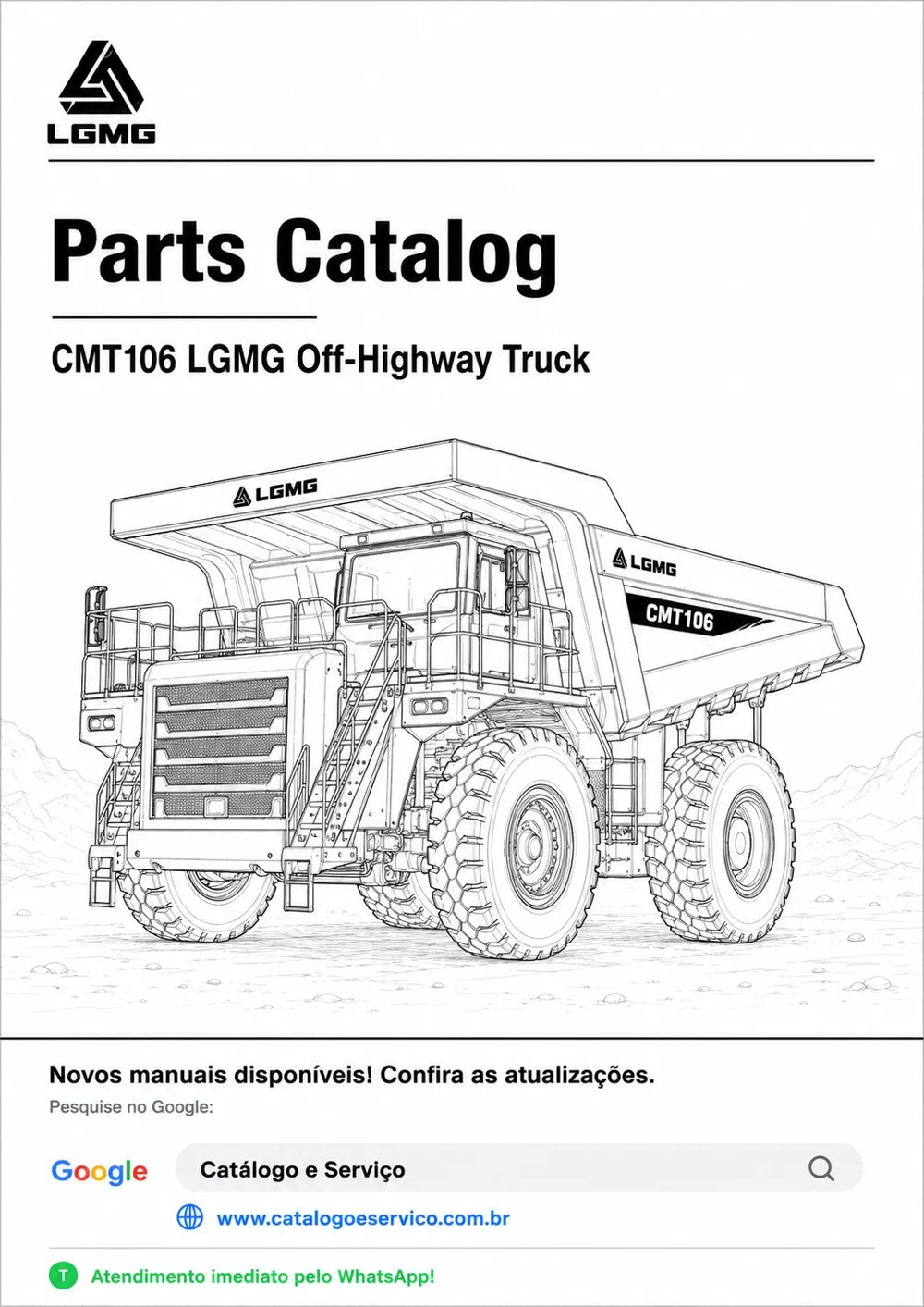 Catálogo de Peças CMT106 LGMG Caminhão Fora de Estrada