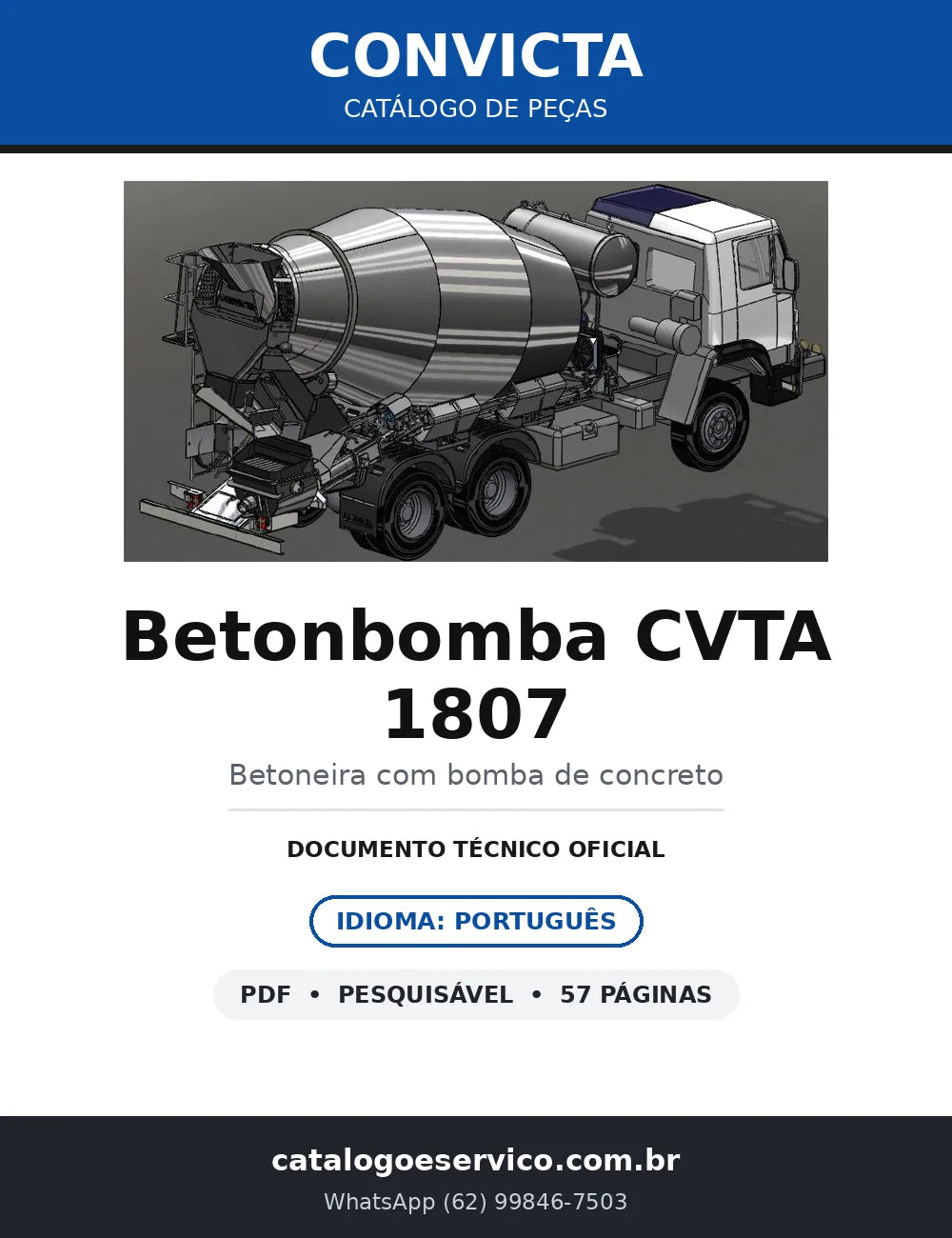 Catálogo de Peças Convicta Betonbomba CVTA 1807 (C-8000) — Betoneira com Bomba — capa