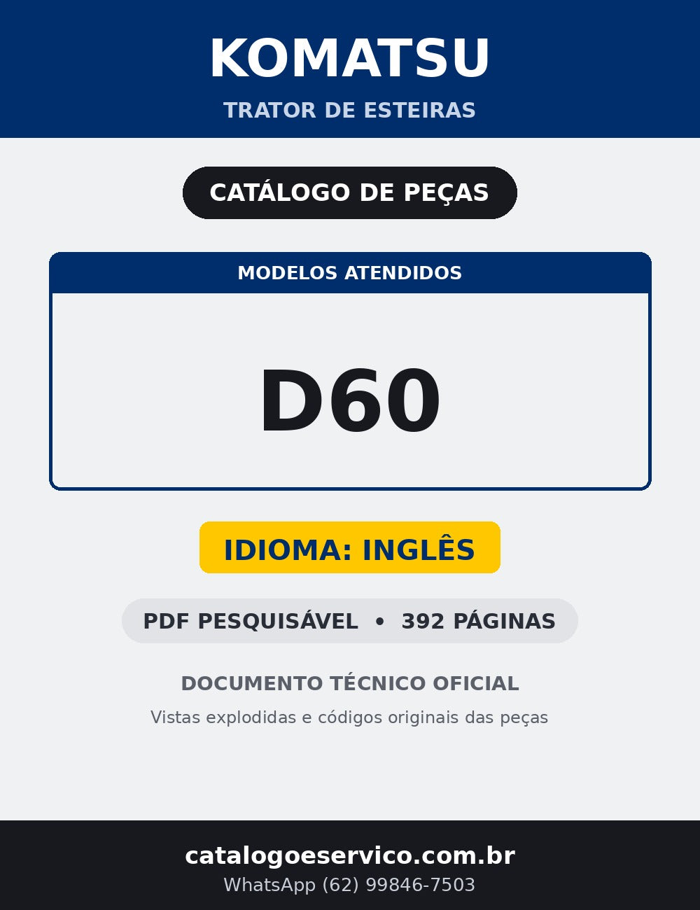 Catalogo De Peças D60 - capa