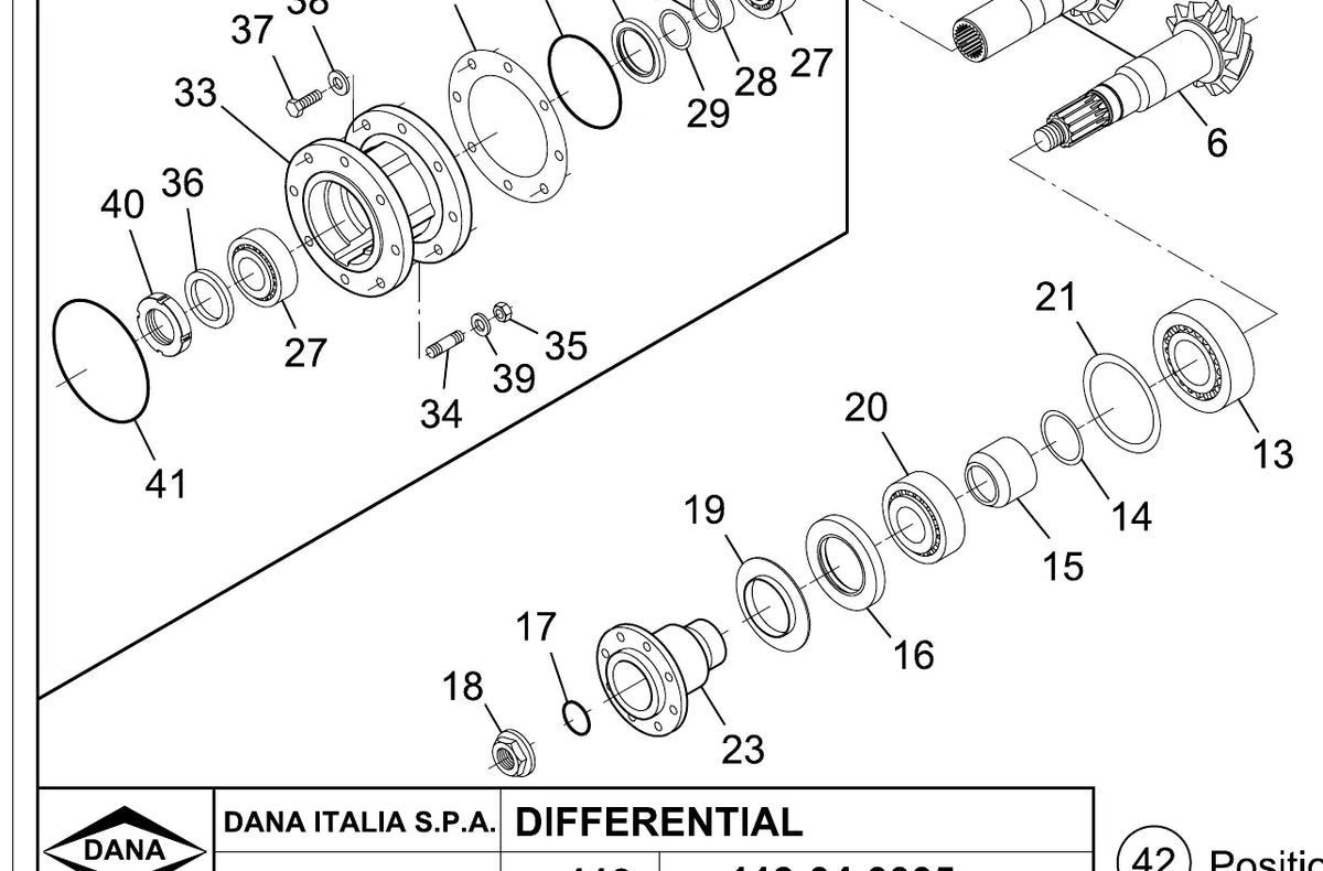 Catálogo de Peças Eixo Dana Spicer 113/051 Terex FEL 884 Fixo com Epicicloidal — página 1 do documento