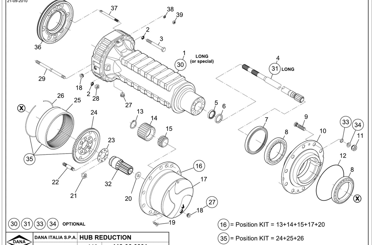 Catálogo de Peças Eixo Dana Spicer 113/051 Terex FEL 884 Fixo com Epicicloidal — página 2 do documento