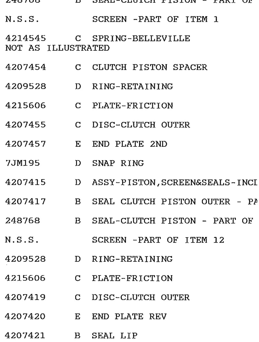 Catálogo de Peças Dana Spicer Transmissão TE32 15.7TE32418-72 Kalmar (PN 4264800) — página 3 do documento
