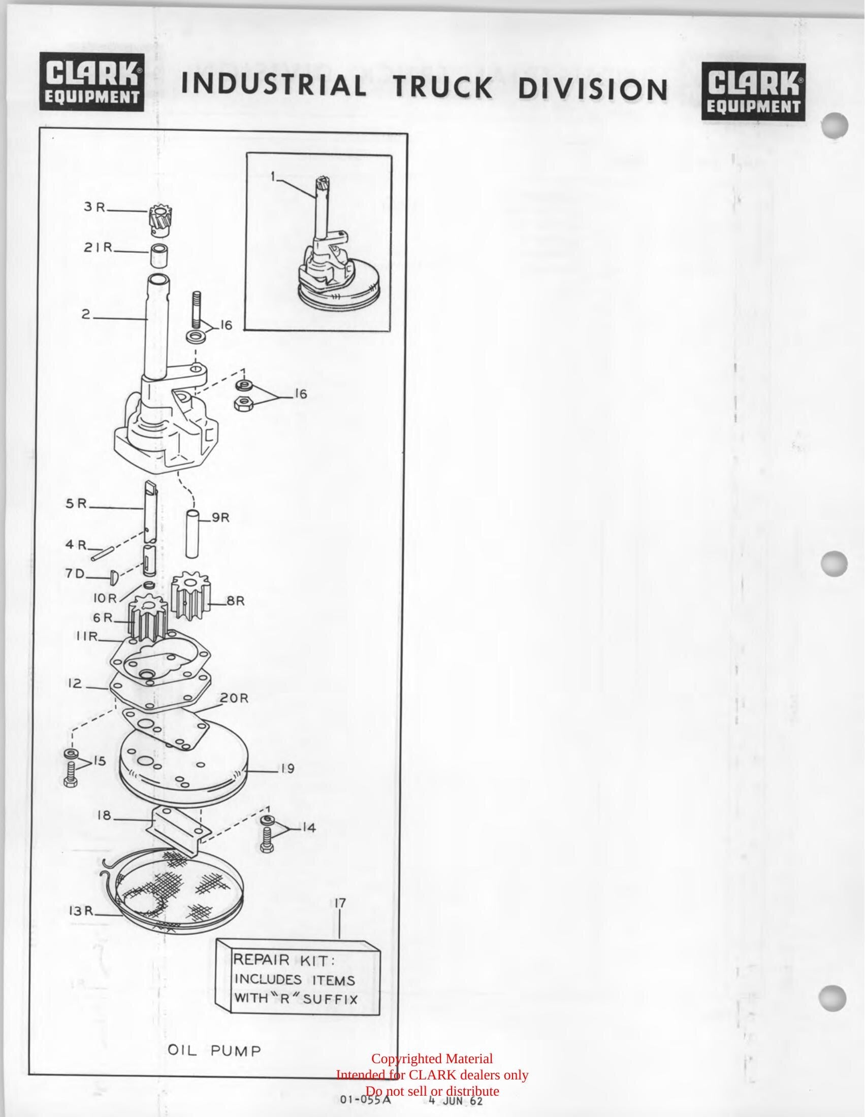 Catálogo de Peças Empilhadeira Clark Clarklift CFY 40B - versão Governo/Militar (Modelo 1610895) - página interna